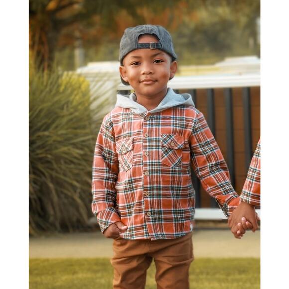 Love & Grow Turkey Day Tartan Hoodie Size 7 - Picture 3 of 7